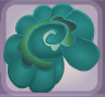 Candy Blue Little Lily Pad Barrette.Png