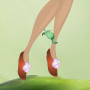 Sea Green Hibiscus Wrap Anklet