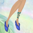 Candy Blue Grass Wrap Anklet