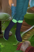 Pepper Black Riding Boots with Sea Green Trim (Sparrow Man)