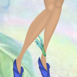 Waterfall Blue Tropic Flower Anklet