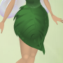 Leafy Bubble Skirt Zucchini Green
