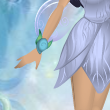 Bubble Blue Rose Bud Bracelet