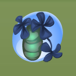 Sapphire Blue Lucky Fortune Flower