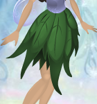 Zucchini Green Feather Frill Skirt