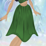Long Lily Skirt Zucchini Green