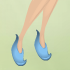 Havendish Blue Bubble Slippers