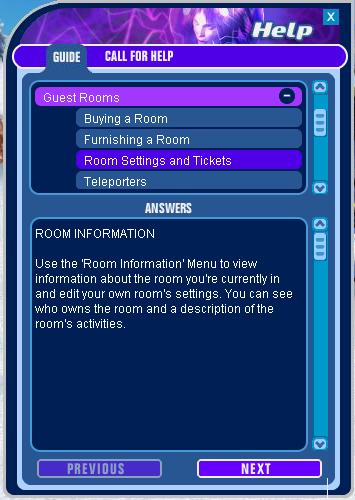 Room Settings and Tickets