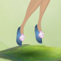 Sky Blue Flower Slippers