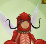 Strawberry Red Loony Lobster Mask with Raven Black Trim