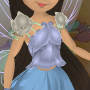 Cloudy Blue Mum Petal Top