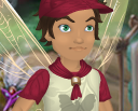 Nutmeg Brown Camp Pixie Dust Kerchief with Crimson Red Trim (Sparrow Man)
