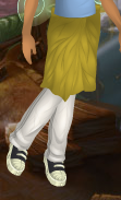 Ivory White Chef's Apron Pants with Sunrise Yellow Trim