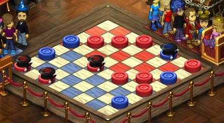 A game of Magic Checkers in action