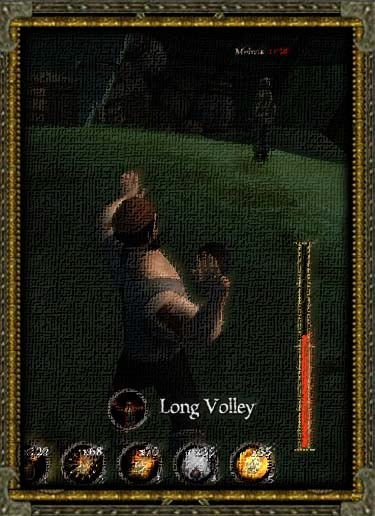 Example of Long Volley Skill being used