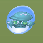 Bubble Blue Toadstool Tableset