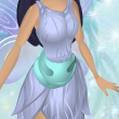 Waterfall Blue Draping Petal Sash
