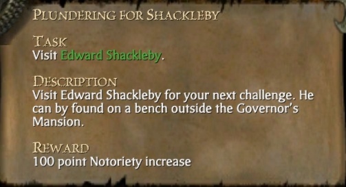 PLUNDERING FOR SHACKLEBY