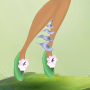 v Leaf Stack Anklet