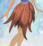 Feather Frill Skirt Peachy Orange