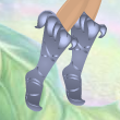 Cloudy Blue Leaf Topper Boots