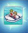 Motor Boat Retro Pin