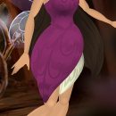 Pomegranate Purple Polished Caterpillar Fuzz Skirt
