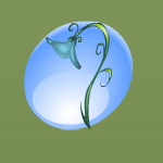 Bubble Blue Buttercup Floor Lamp