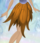 Feather Frill Skirt Goldfish Orange