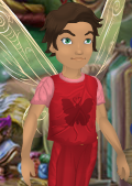 Rosetta Red Garden-Talent Tee with Daisy Pink Trim (Sparrow Man)