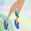 Candy Blue Ivy Leaf Anklet