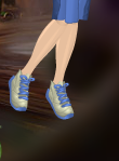 Mushroom White Camp Referee Shoes with Forget-Me-Not Blue Trim