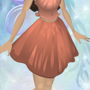 Peachy Orange Meadow Grass Sarong