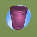 Plumeria Pink Tin Thimble