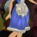Bluebell Blue Dandelion Trim Skirt
