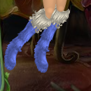 Bluebell Blue Feather Fluff Boots