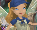 Coconut Brown Camp Pixie Dust Kerchief with Sapphire Blue Trim (Fairy)