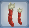 Sunset Orange Feather Fluff Boots.Png