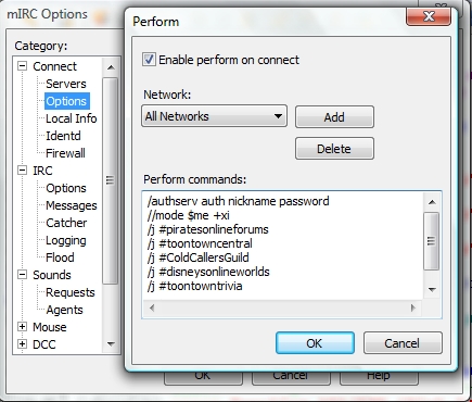 The Perform function to save channels to join automatically.  Click for larger image.