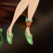 Foxtail Orange Rose Bud Anklet