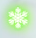 Green Glowing Snowflake