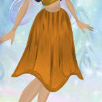 Long Lily Skirt Goldfish Orange