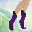 Mulberry Purple Twirly Boots