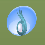 Bubble Blue Dewdrop Mirror