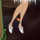 Tangerine Orange Hibiscus Wrap Anklet