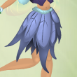 Bluebird Blue Feather Frill Skirt