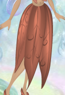 Peachy Orange Long Grass Skirt