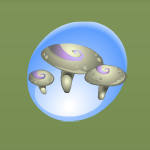 Mushroom White Swirled Toadstool Chairs