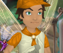 Custard Yellow Camp Pixie Dust Kerchief with Goldfish Orange Trim (Sparrow Man)