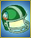 Football Helmet Green